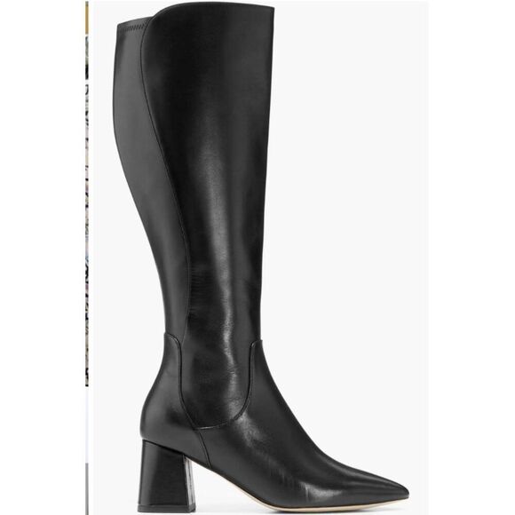 New Cole Haan Clarice Knee High Tall Boot With Extended Calf Sz 9 Black Leather - Picture 2 of 6